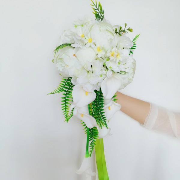 Classic Cascade Foam Bridal Bouquets (Sold in a single piece) - Bridal Bouquets