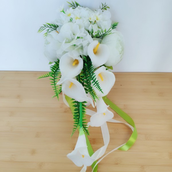 Classic Cascade Foam Bridal Bouquets (Sold in a single piece) - Bridal Bouquets