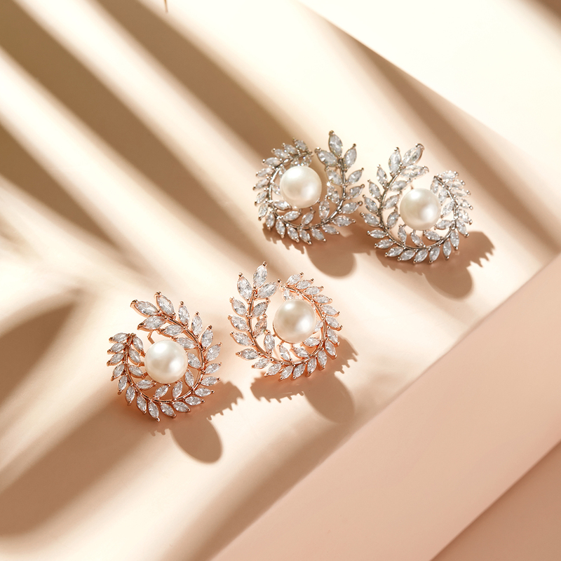 Unique Alloy With Irregular Cubic Zirconia Earrings