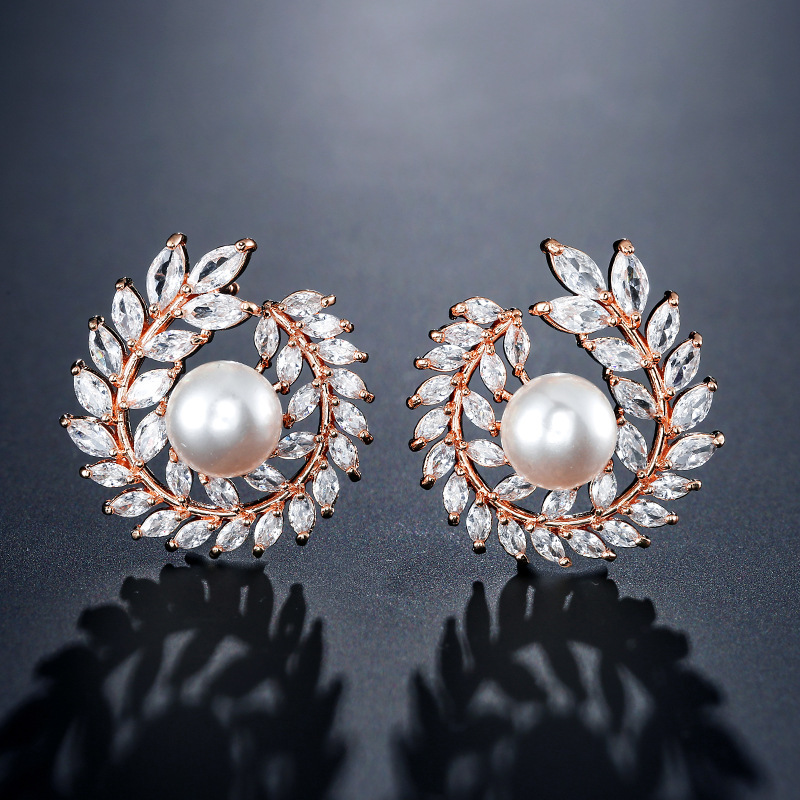 Unique Alloy With Irregular Cubic Zirconia Earrings