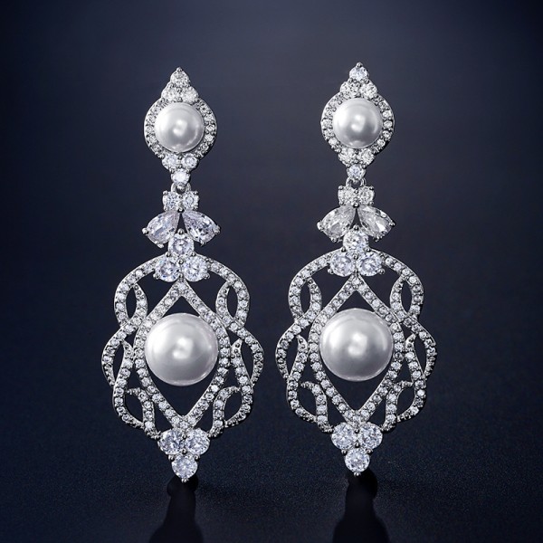 Elegant Alloy With Irregular Pearl Earrings