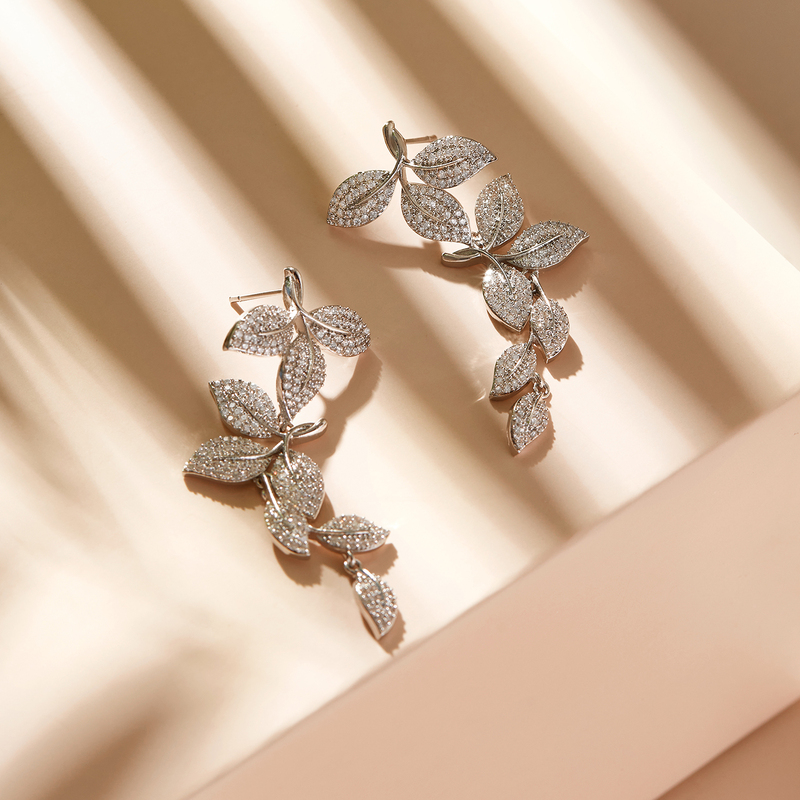 Unique Alloy With Irregular Cubic Zirconia Earrings