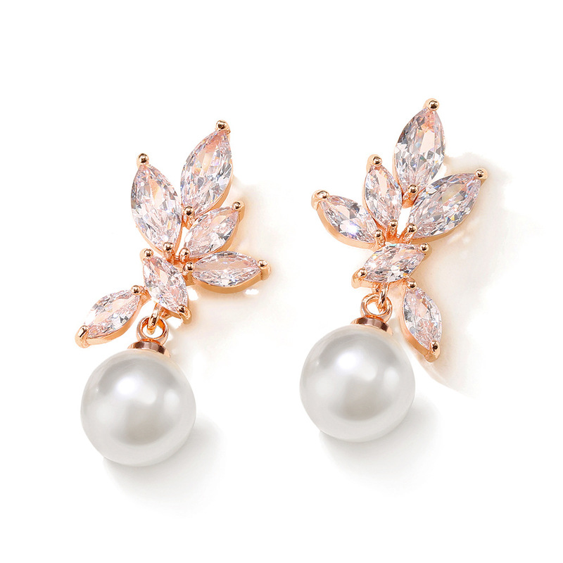 Elegant Alloy With Irregular Cubic Zirconia Earrings