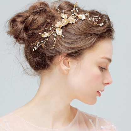 Combs & Barrettes/Headpiece Beautiful With Pearl/Crystal