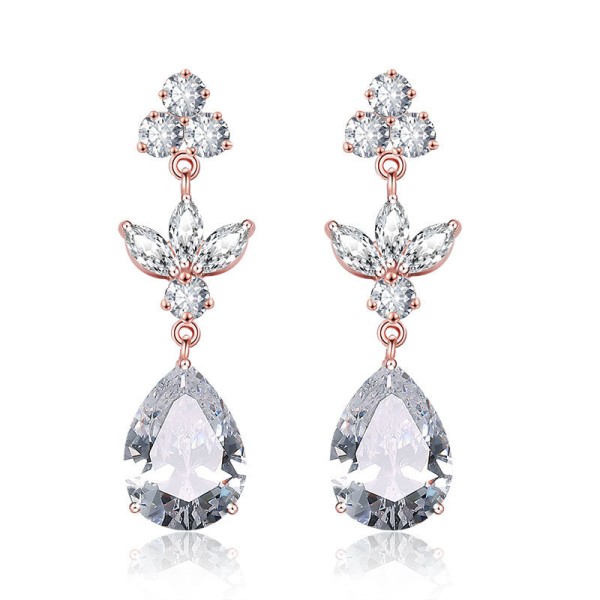 Ladies' Beautiful Alloy With Irregular Cubic Zirconia Earrings