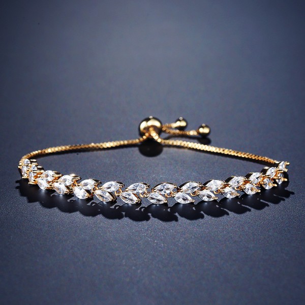 Ladies' Classic Alloy With Irregular Cubic Zirconia Bracelets