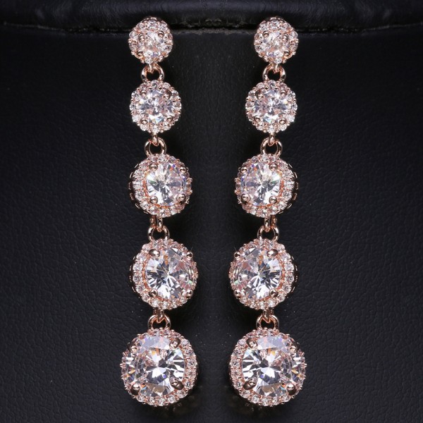 Ladies' Beautiful Alloy With Irregular Cubic Zirconia Earrings