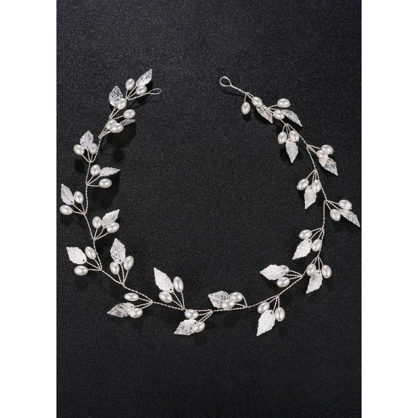 Flower Girl Alloy Headbands With Imitation Pearls