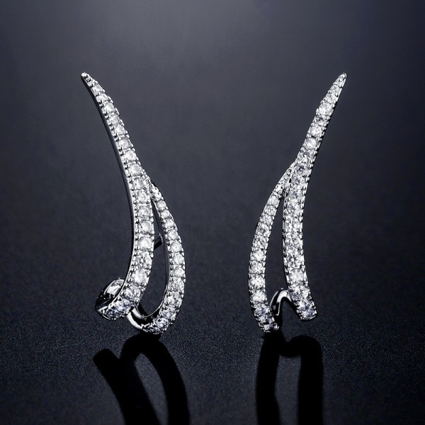 Ladies' Fashionable Alloy With Irregular Cubic Zirconia Earrings