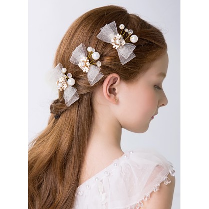Flower Girl Alloy Headbands/Hairpins (Set of 2 pieces)