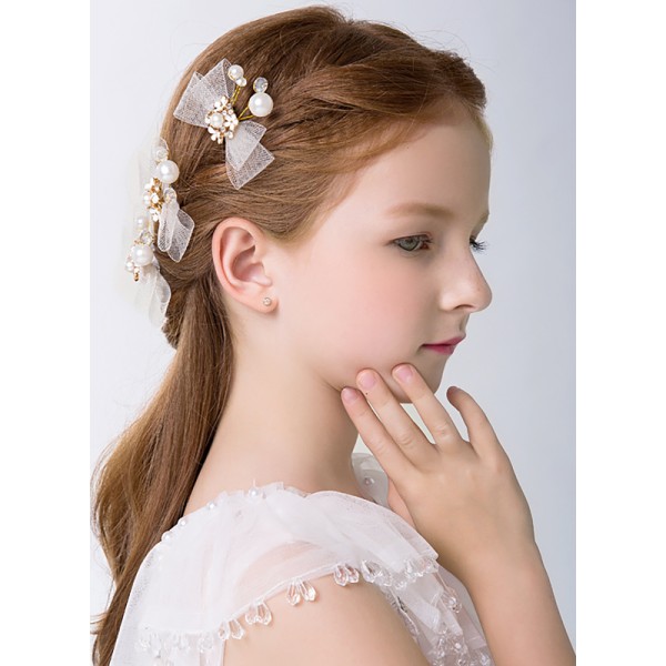 Flower Girl Alloy Headbands/Hairpins (Set of 2 pieces)