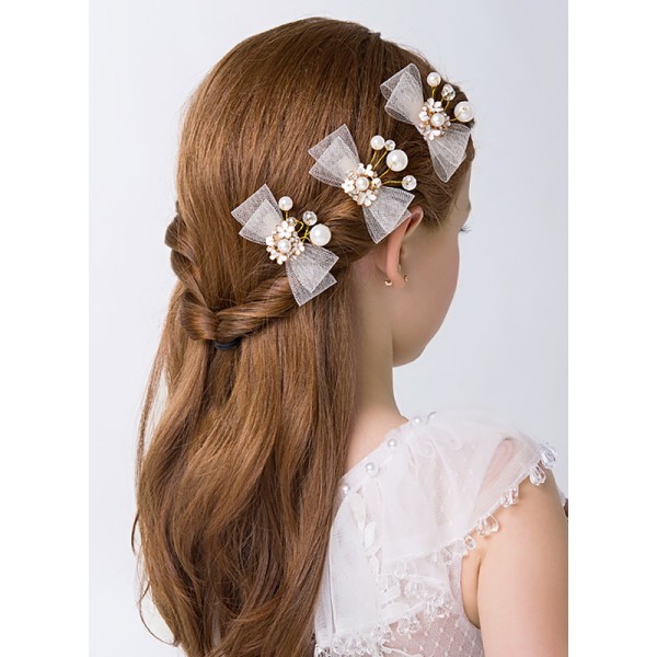 Flower Girl Alloy Headbands/Hairpins (Set of 2 pieces)