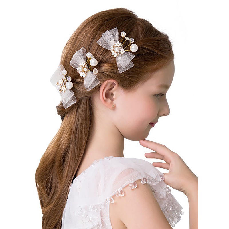 Flower Girl Alloy Headbands/Hairpins (Set of 2 pieces)