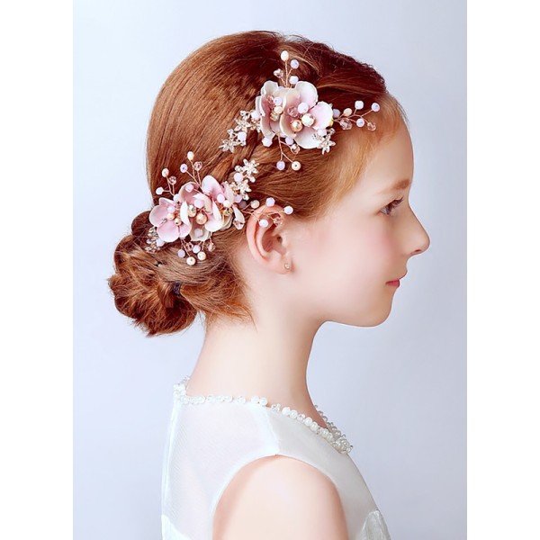 Flower Girl Alloy Headbands/Hairpins (Set of 2 pieces)