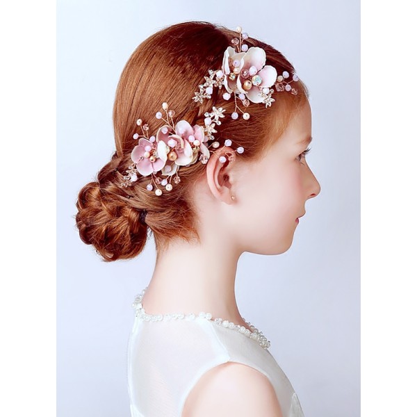 Flower Girl Alloy Headbands/Hairpins (Set of 2 pieces)