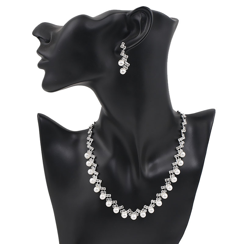 Ladies'/Couples' Elegant/Fashionable/Classic Alloy With Irregular Pearl/Cubic Zirconia Jewelry Sets For Her