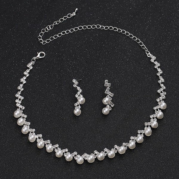 Ladies'/Couples' Elegant/Fashionable/Classic Alloy With Irregular Pearl/Cubic Zirconia Jewelry Sets For Her