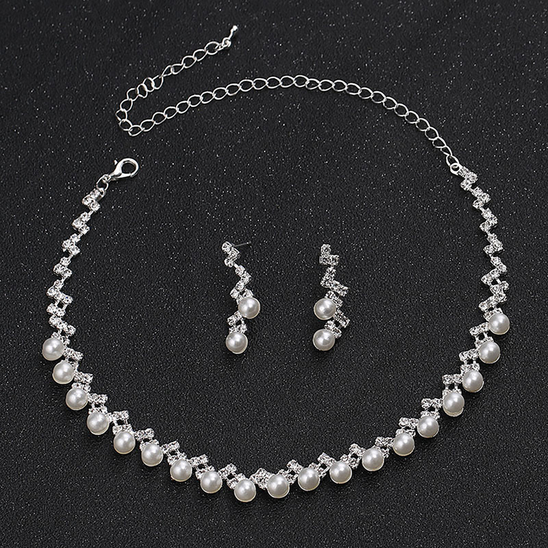 Ladies'/Couples' Elegant/Fashionable/Classic Alloy With Irregular Pearl/Cubic Zirconia Jewelry Sets For Her