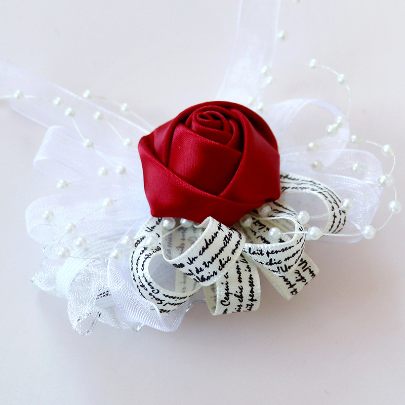 Pretty/Fancy/Fascinating/Graceful Free-Form Satin Wrist Corsage -