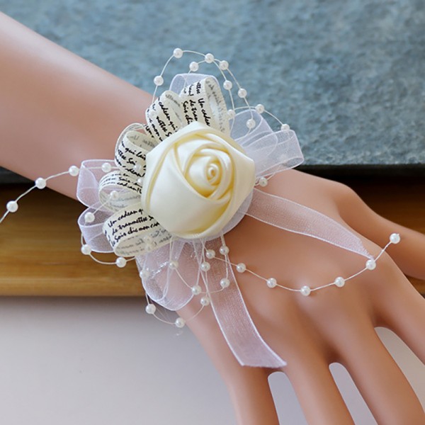 Pretty/Fancy/Fascinating/Graceful Free-Form Satin Wrist Corsage -