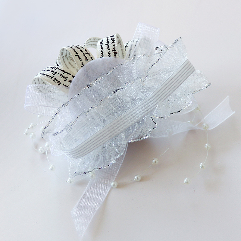 Pretty/Fancy/Fascinating/Graceful Free-Form Satin Wrist Corsage -