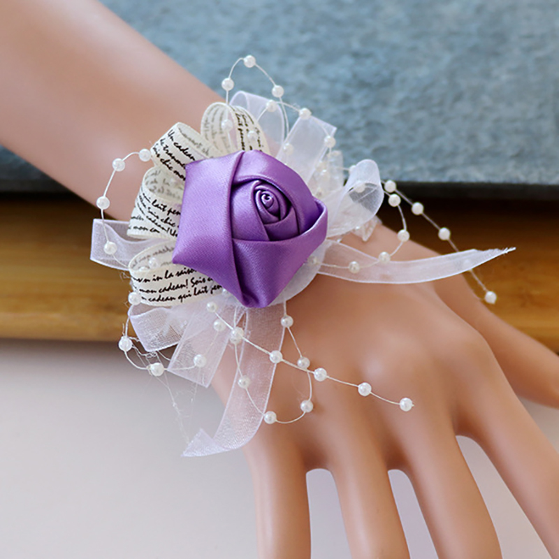 Pretty/Fancy/Fascinating/Graceful Free-Form Satin Wrist Corsage -