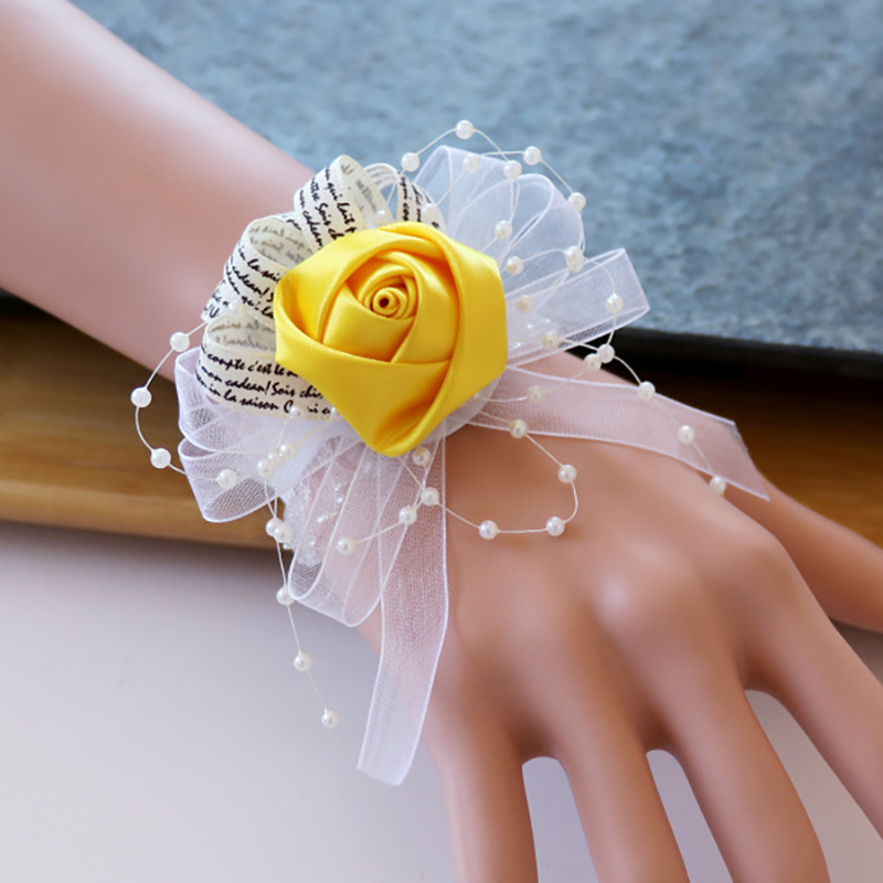 Pretty/Fancy/Fascinating/Graceful Free-Form Satin Wrist Corsage -