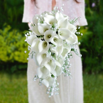 Pretty/Fancy/Fascinating/Graceful Cascade Foam Bridal Bouquets -