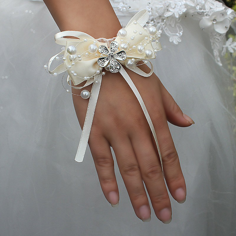 Pretty/Fancy/Fascinating/Graceful Free-Form Satin Wrist Corsage -