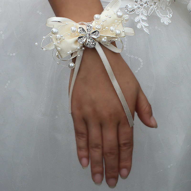 Pretty/Fancy/Fascinating/Graceful Free-Form Satin Wrist Corsage -