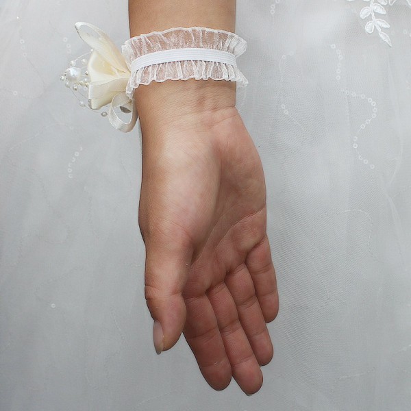 Pretty/Fancy/Fascinating/Graceful Free-Form Satin Wrist Corsage -