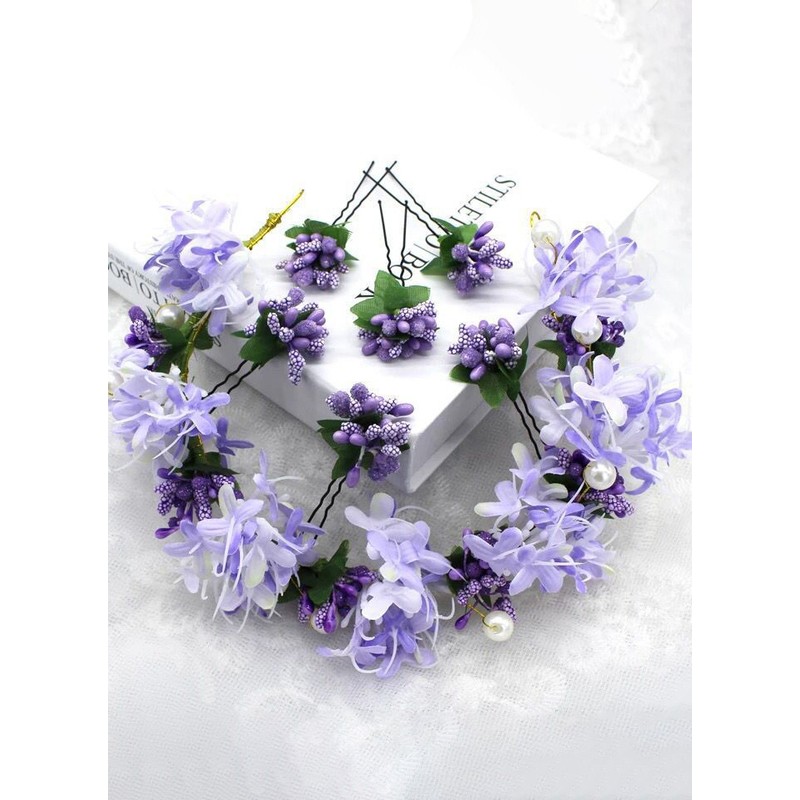 Flower Girl Alloy/Artificial Flower Tiaras With Lace/Flower