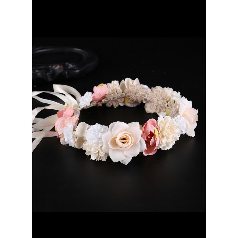 Flower Girl Alloy/Artificial Flower Tiaras With Lace/Flower