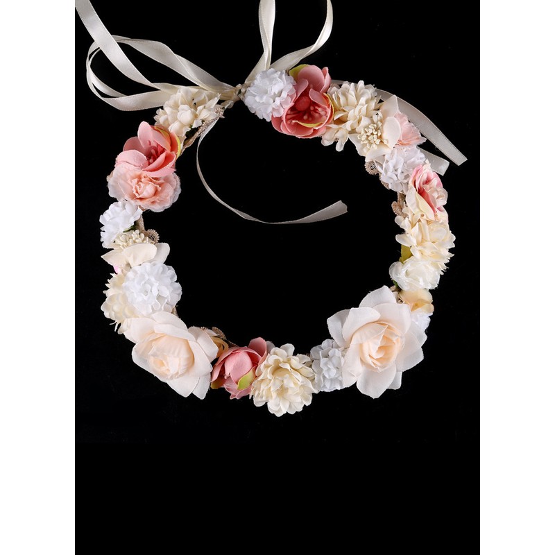 Flower Girl Alloy/Artificial Flower Tiaras With Lace/Flower