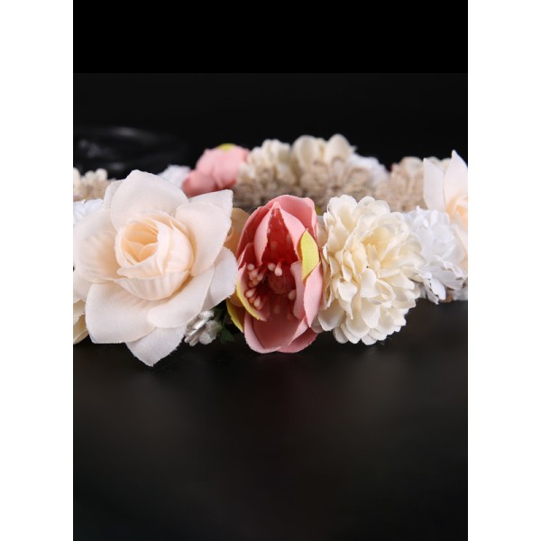 Flower Girl Alloy/Artificial Flower Tiaras With Lace/Flower