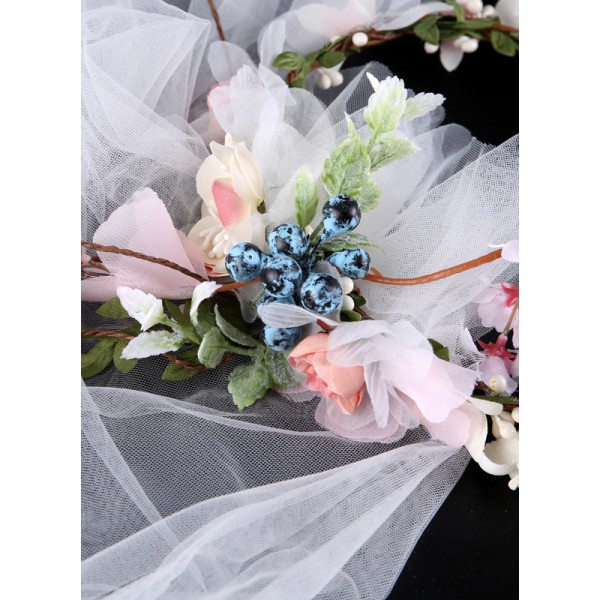 Flower Girl Alloy/Artificial Flower Tiaras With Lace/Flower