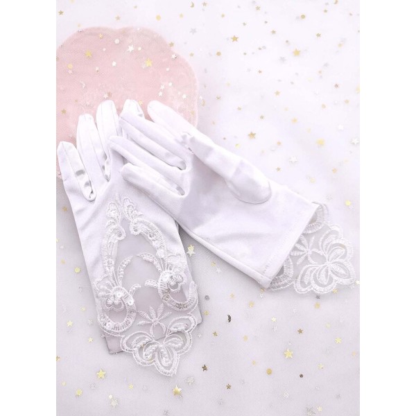 Flower Girl Elastic Satin/Lace With Lace