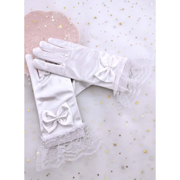 Flower Girl Elastic Satin/Lace With Lace