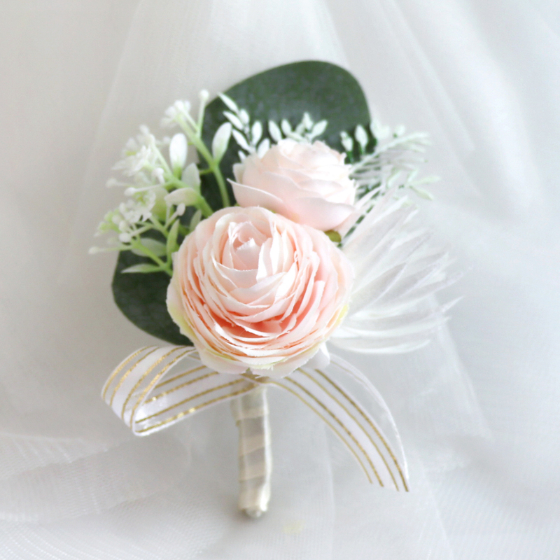 Elegant/Fascinating Free-Form Silk Flower Boutonniere - Boutonniere