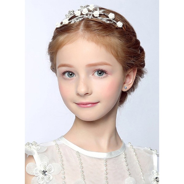 Flower Girl Alloy Tiaras With Rhinestones/Flower