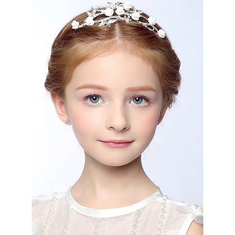 Flower Girl Alloy Tiaras With Rhinestones/Flower