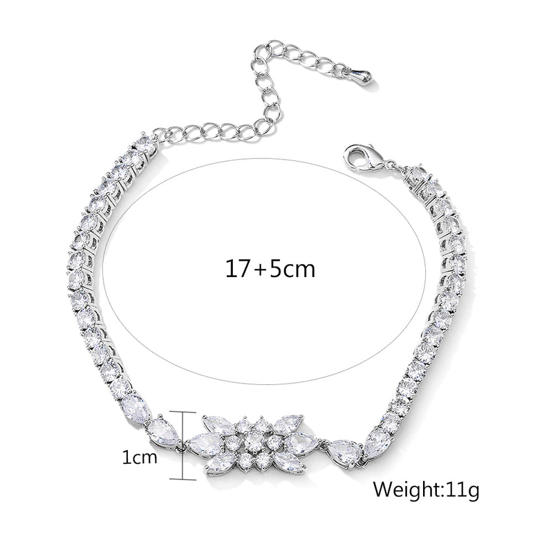 Ladies'/Couples' Elegant/Beautiful/Fashionable/Classic/Simple Alloy With Irregular Cubic Zirconia Bracelets