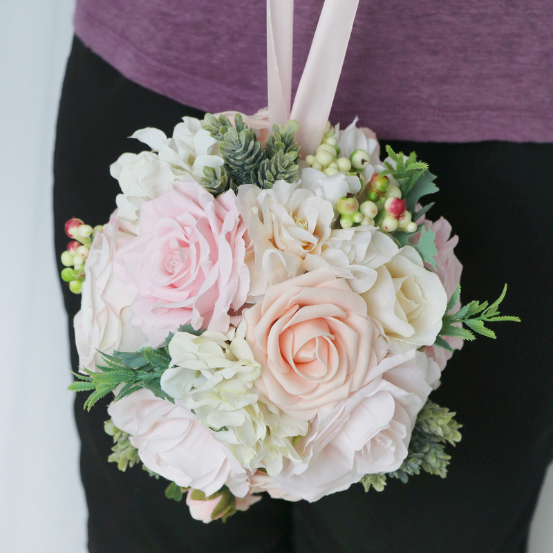 Elegant/Fascinating/Dreamlike Round Silk Flower Bridesmaid Bouquets/Junior Bridesmaid Bouquets -