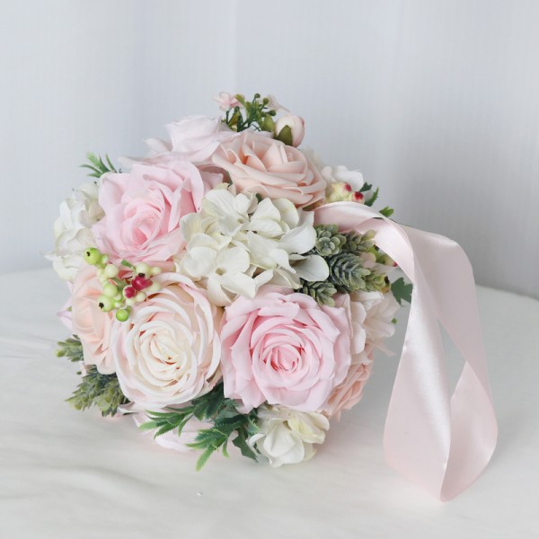 Elegant/Fascinating/Dreamlike Round Silk Flower Bridesmaid Bouquets/Junior Bridesmaid Bouquets -