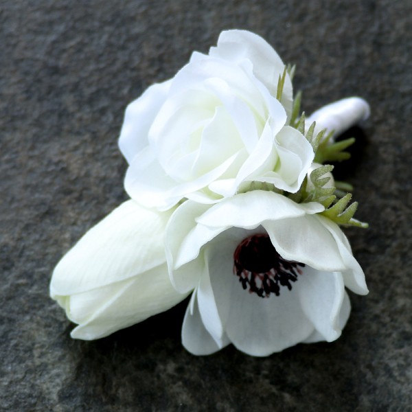 Elegant/Fascinating/Dreamlike Free-Form Silk Flower Boutonniere -