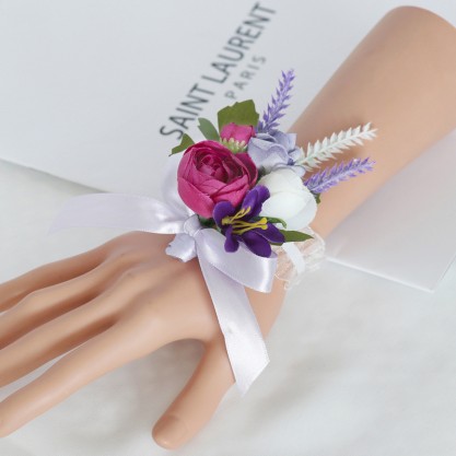 Elegant/Fascinating/Dreamlike Free-Form Silk Flower Wrist Corsage -
