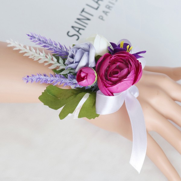 Elegant/Fascinating/Dreamlike Free-Form Silk Flower Wrist Corsage -