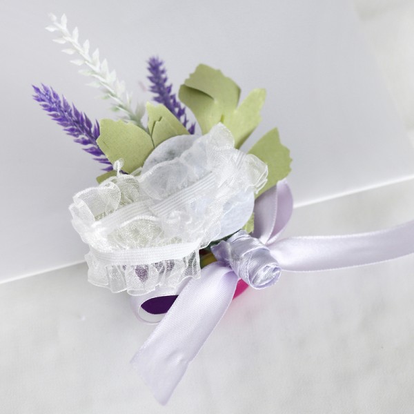 Elegant/Fascinating/Dreamlike Free-Form Silk Flower Wrist Corsage -