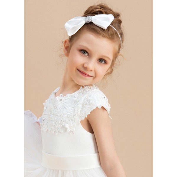 Flower Girl Satin/Polyester Tiaras With Rhinestones