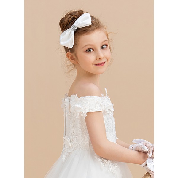 Flower Girl Satin/Polyester Tiaras With Rhinestones